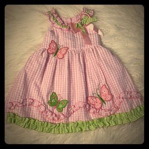 Rare Editions Gingham  Butterfly dress